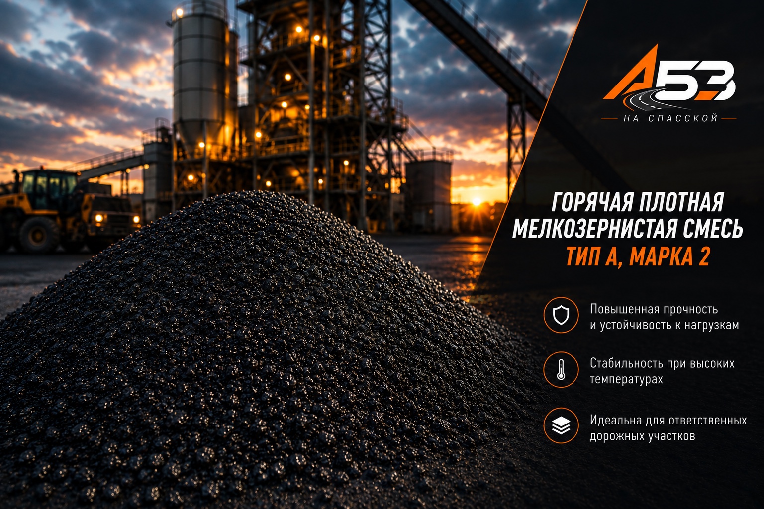 Горячая плотная мелкозернистая смесь тип А, марка 2